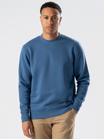 Pulover ' Sweatshirt Crewneck ' de la TEESHOPPEN pe albastru: față