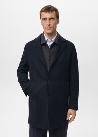 MANGO MAN Between-Seasons Coat in Blue