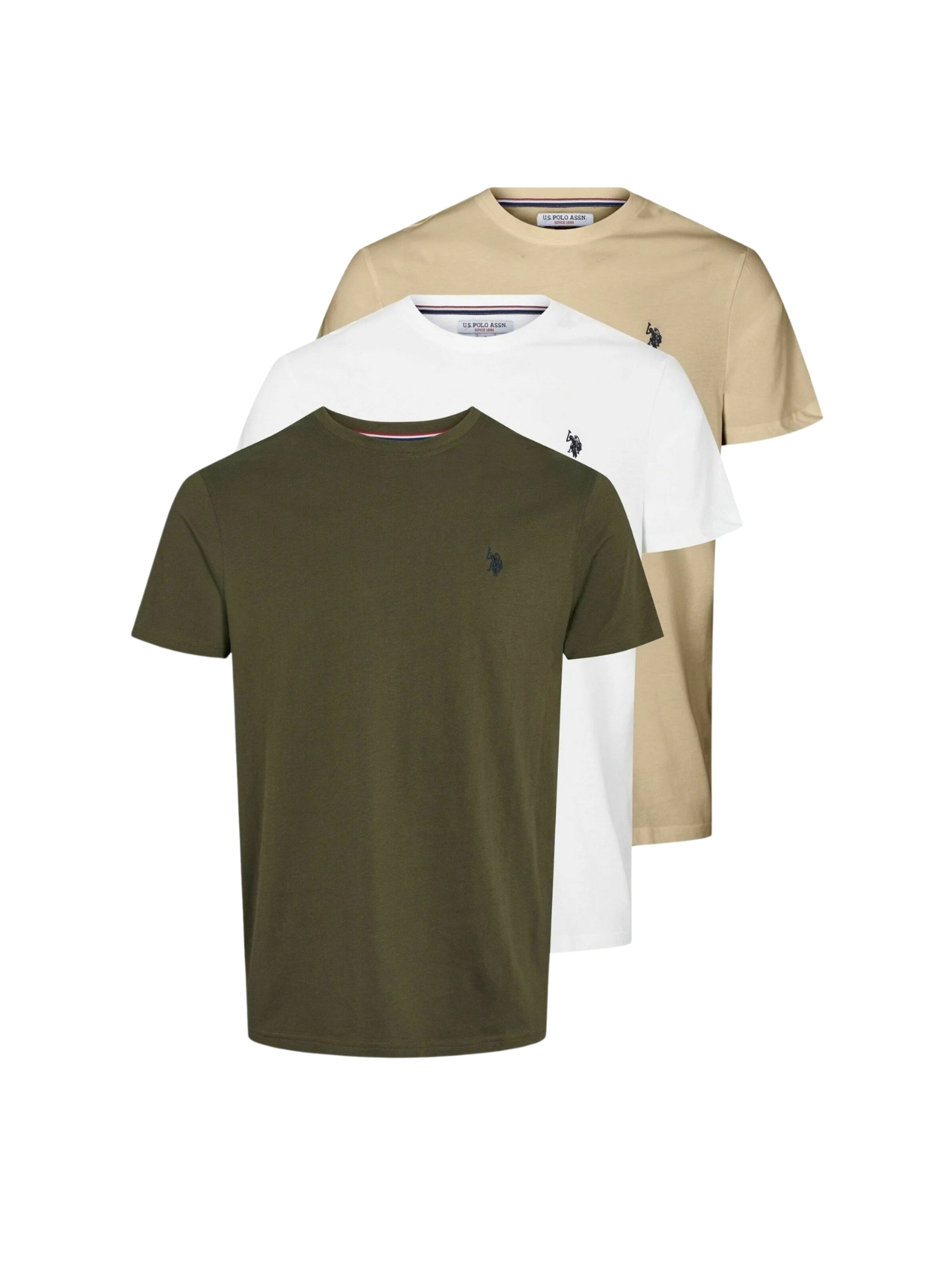 U.S. POLO ASSN. T-shirt ' Arjun 3-pack ' in mischfarben, Produktansicht