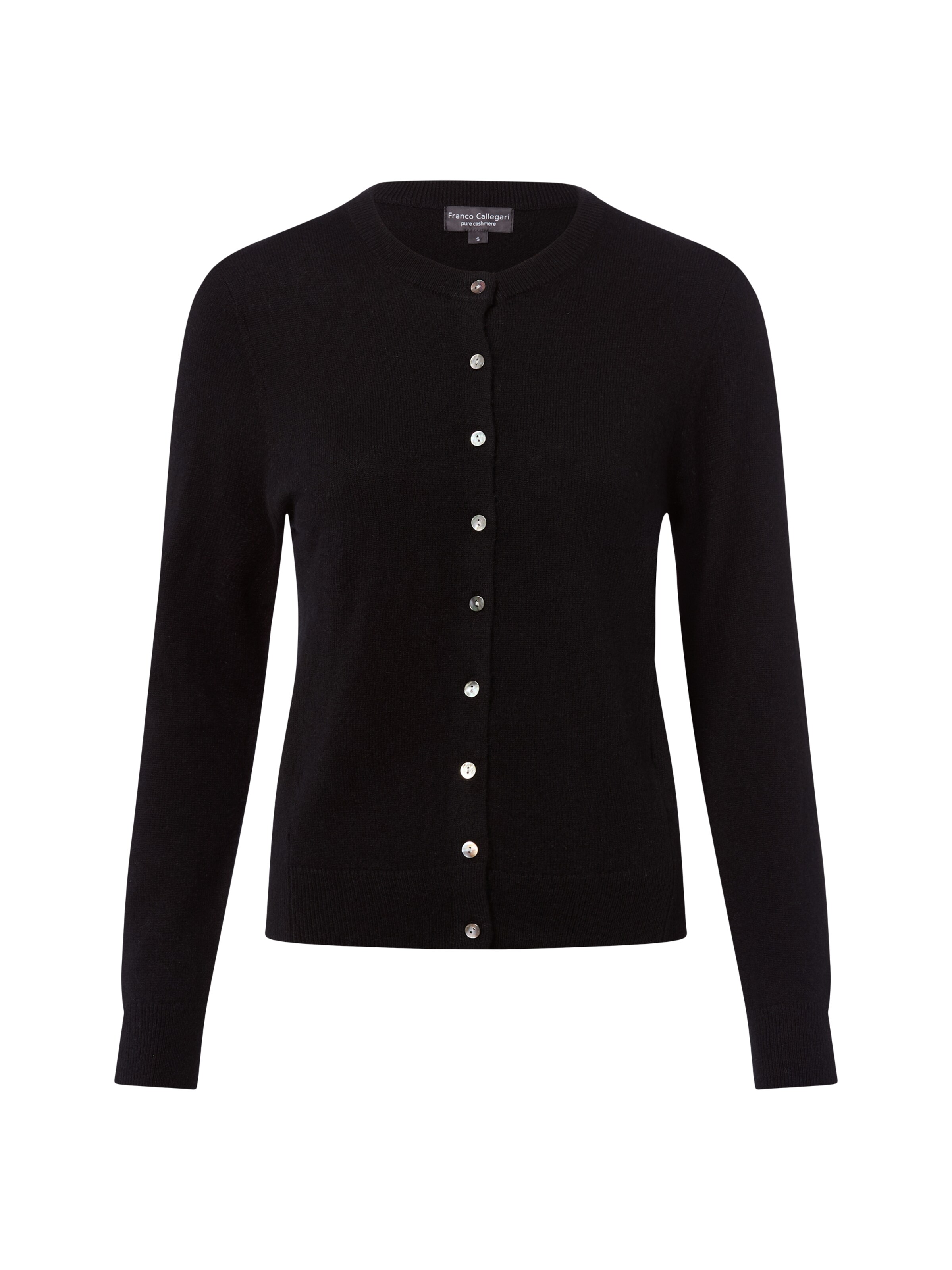 Franco Callegari Gebreid vest in Zwart: voorkant