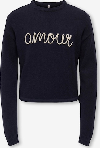 ONLY GIRLS Trui 'KOGKatia' in Grijs: voorkant