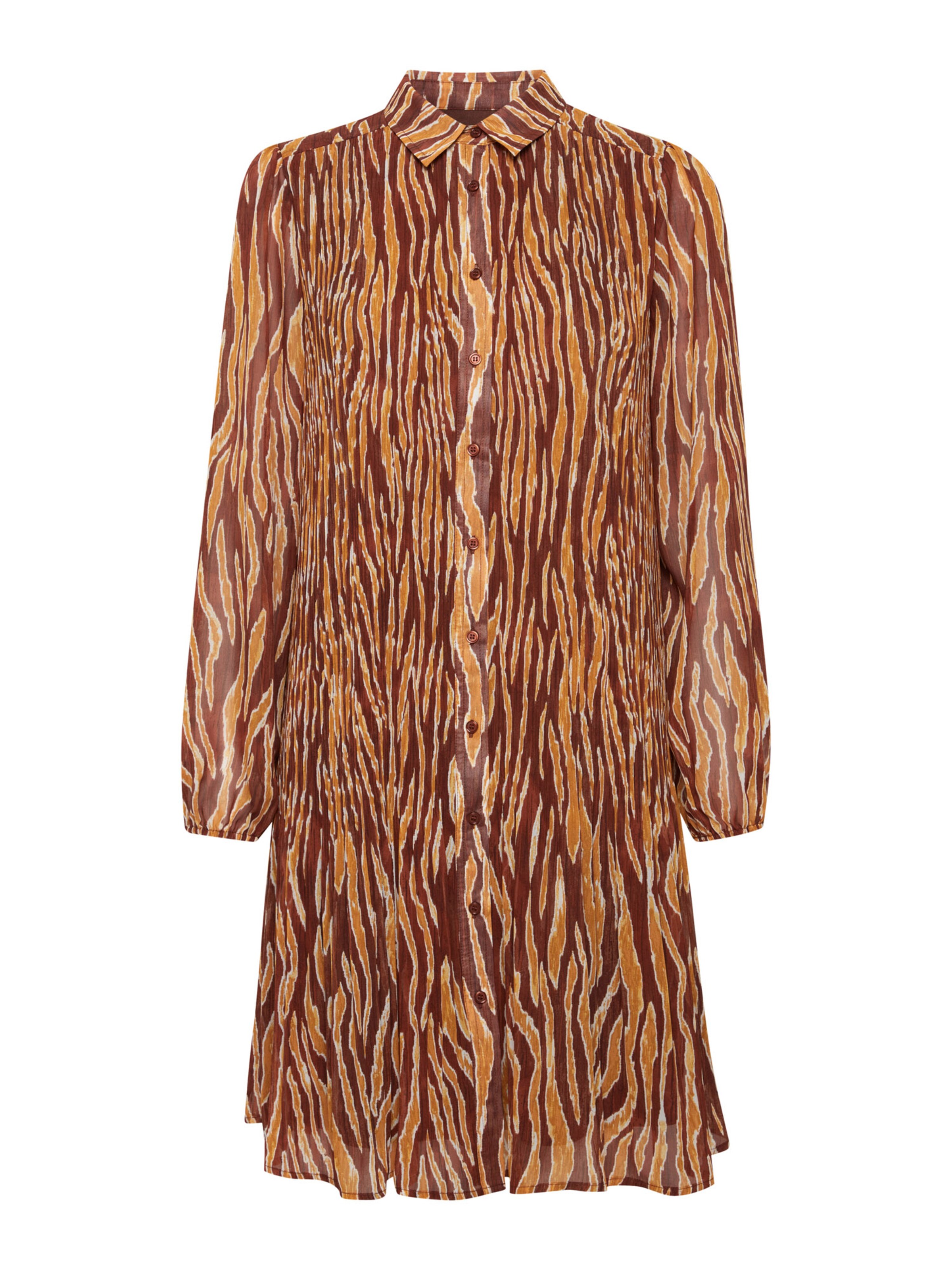 ICHI Kleid 'ILLY' in Braun: Vorderseite