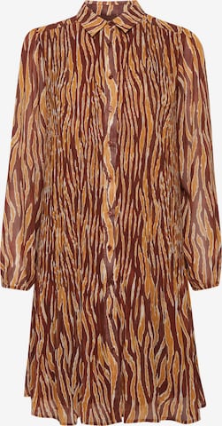 Robe-chemise 'ILLY' ICHI en marron : devant