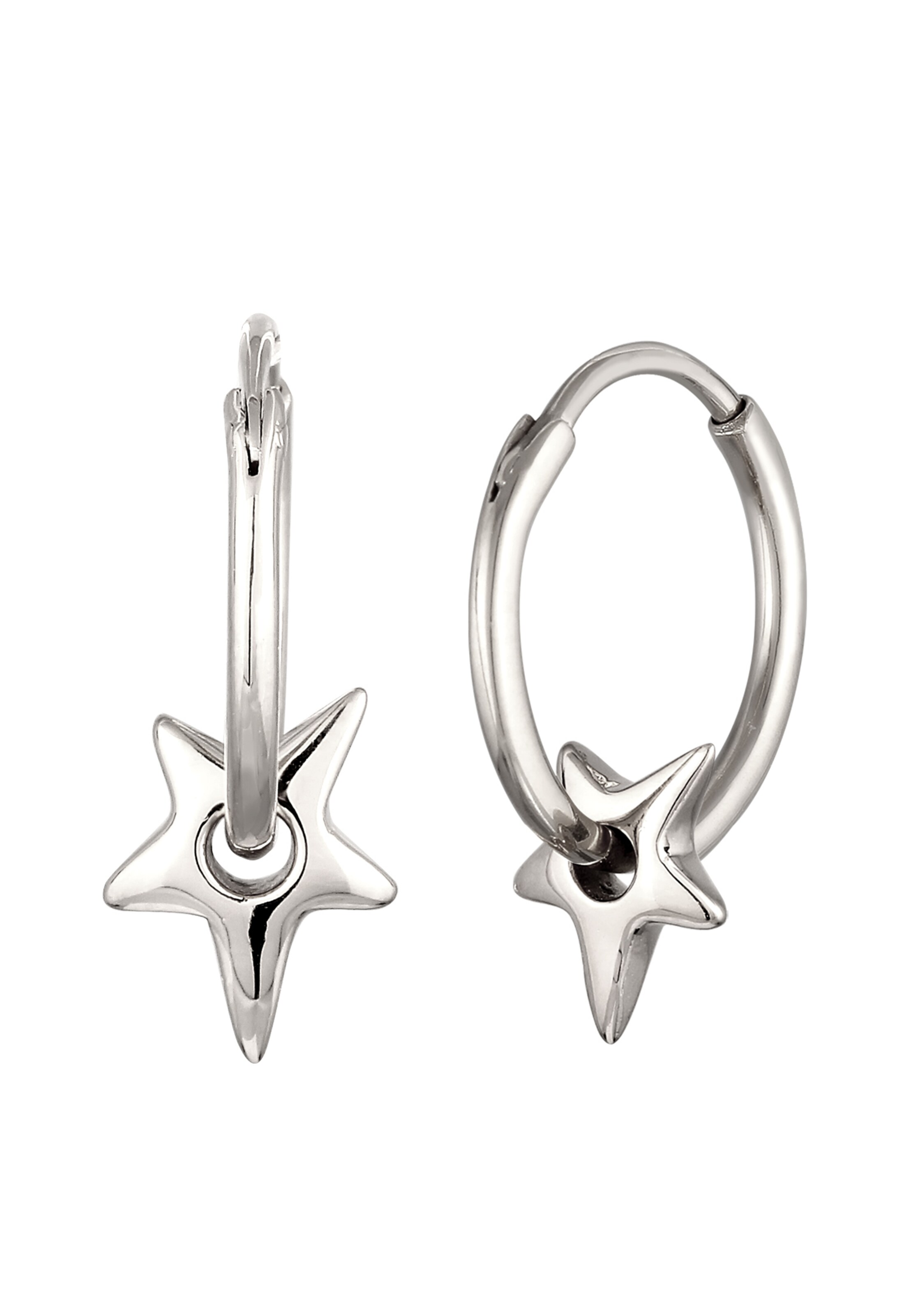 ELLI Ohrringe 'Sterne' in Silber: Vorderseite