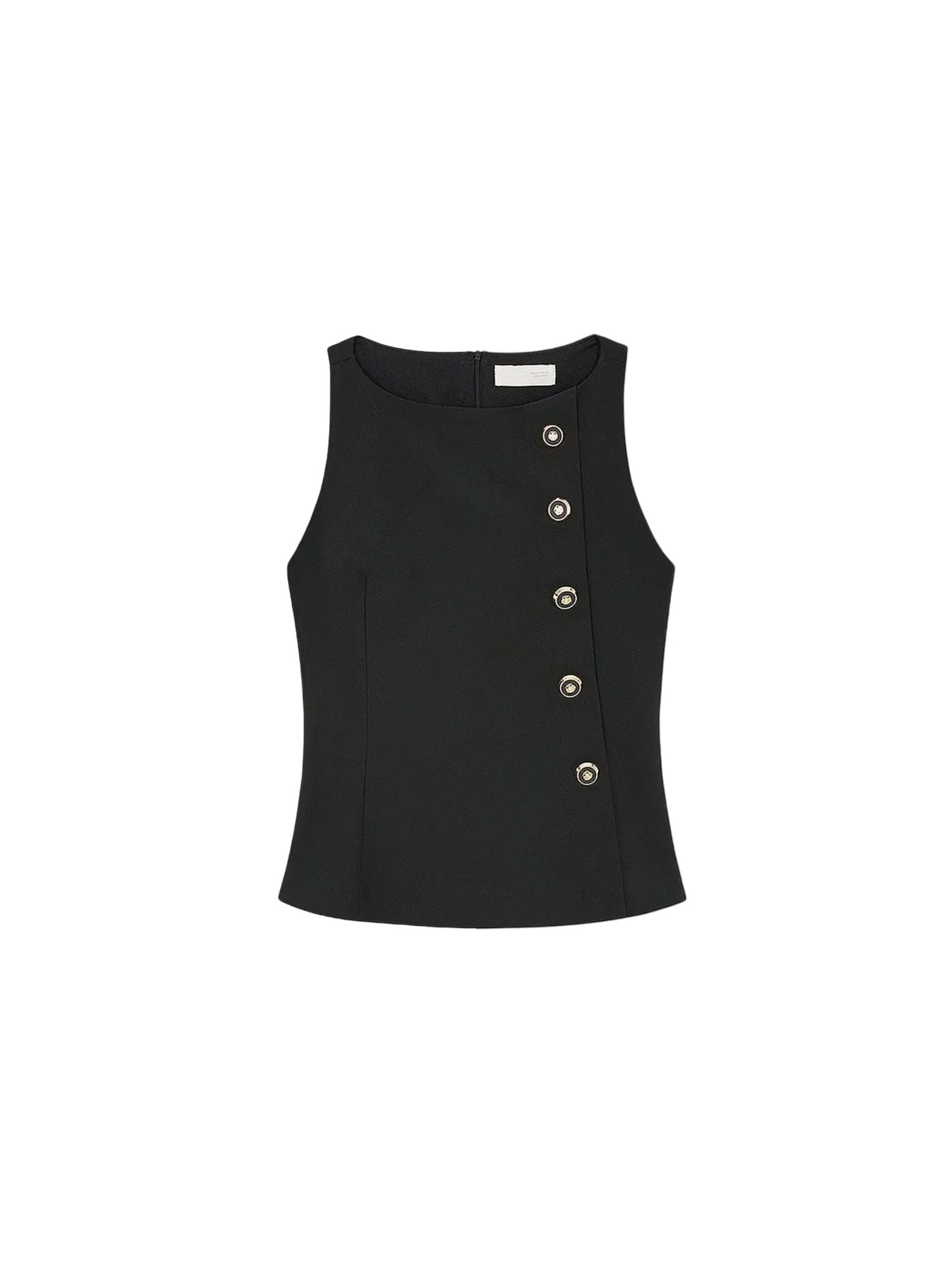 Gilet Dilvin en noir : devant