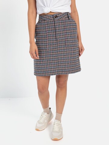 CAMEL ACTIVE Rock mit kariertem Muster in Blau: Vorderseite