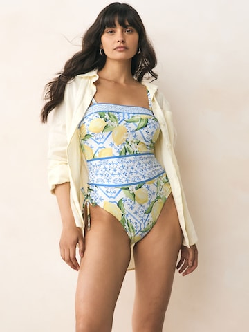 B by Ted Baker Bandeau Badpak in Wit: voorkant
