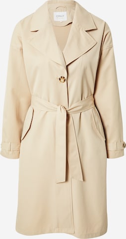 ONLY Between-seasons coat 'HEATHER' in Beige: front