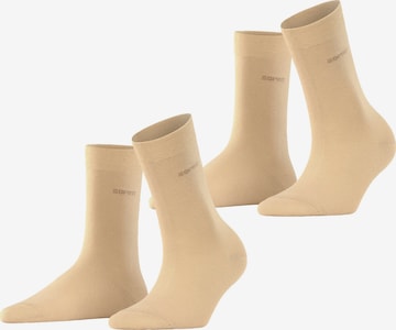 ESPRIT Socks 'Basic Easy 2-Pack' in Beige: front