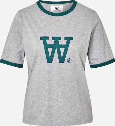 WOOD WOOD Shirt 'Fia' in de kleur Grijs / Jade groen, Productweergave