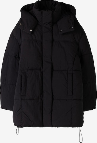 Bershka Winter jacket in Black: front