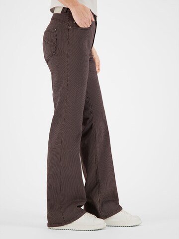Coupe slim Pantalon 'ZURI126' Gardeur en marron : devant