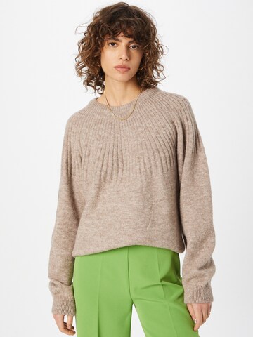 modström Sweater 'Truce' in Beige: front