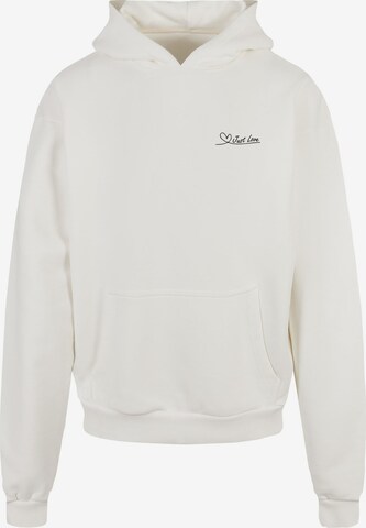 Merchcode Sweatshirt 'Just love' in White: front