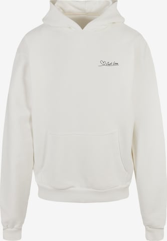 Merchcode Sweatshirt 'Just love' in Wit: voorkant