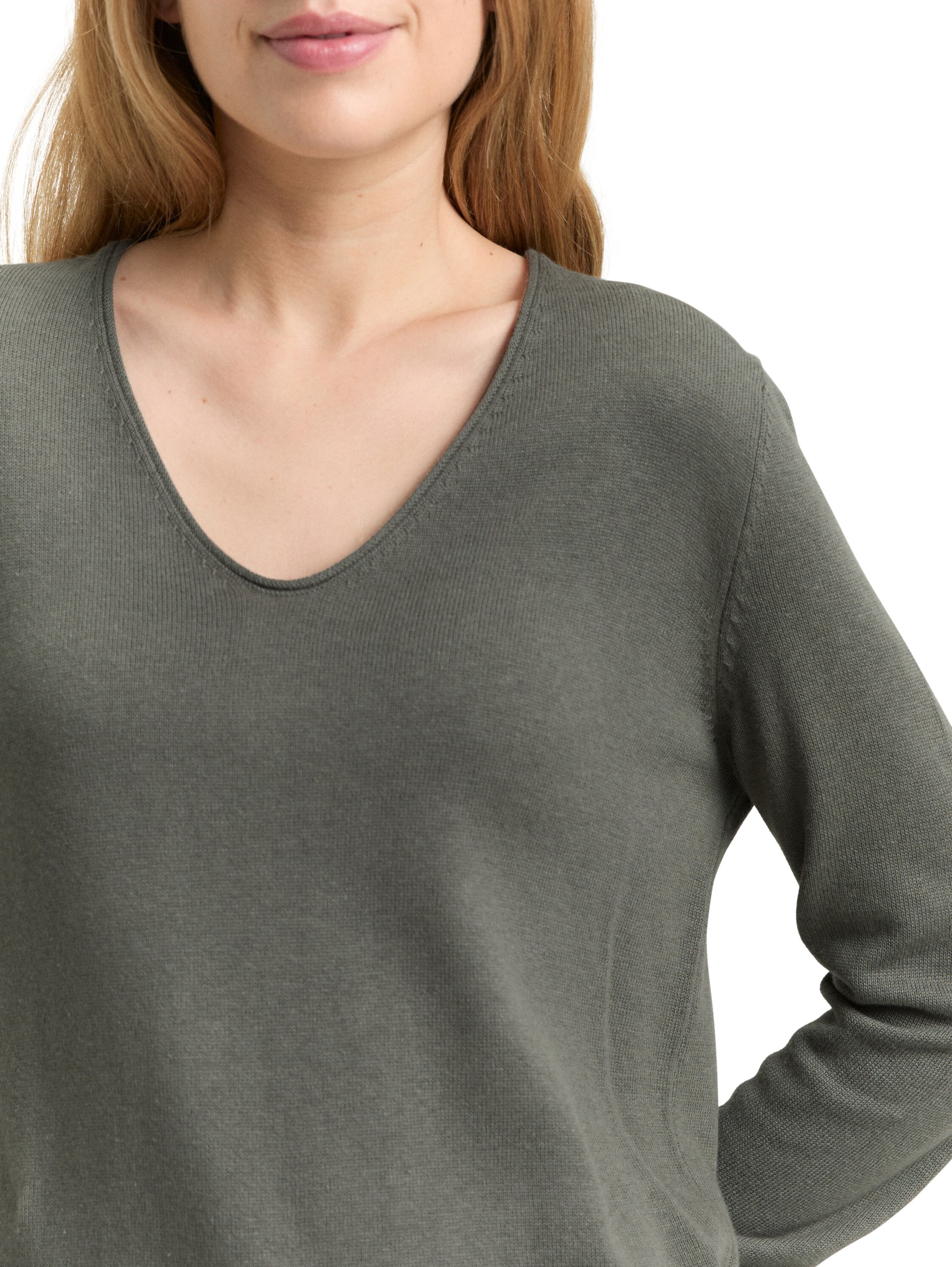 TOM TAILOR Sweater in Green