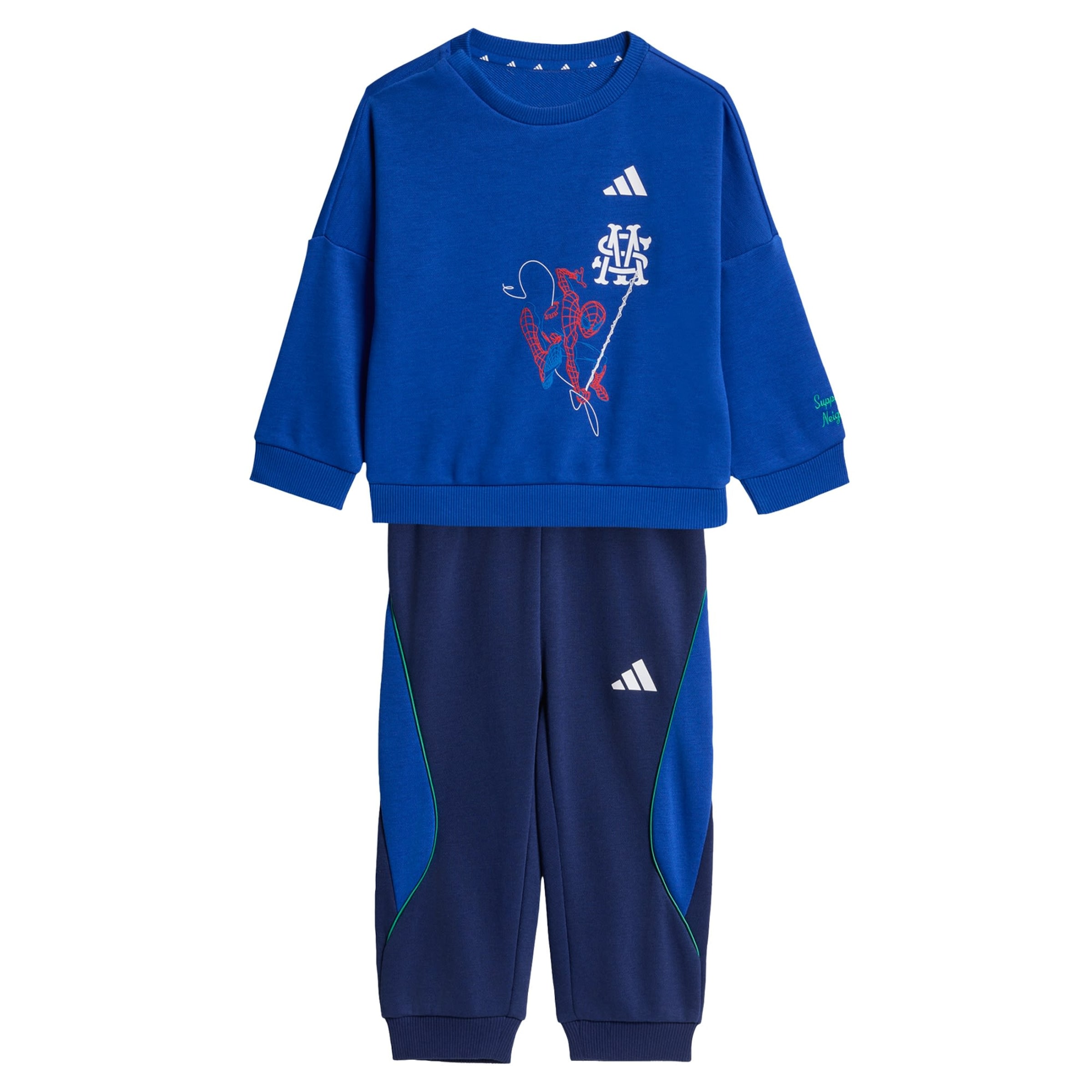 ADIDAS SPORTSWEAR Tepláková souprava 'Marvel Spider-Man' – modrá: přední strana