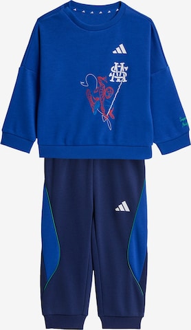 ADIDAS SPORTSWEAR Tepláková souprava 'Marvel Spider-Man' – modrá: přední strana
