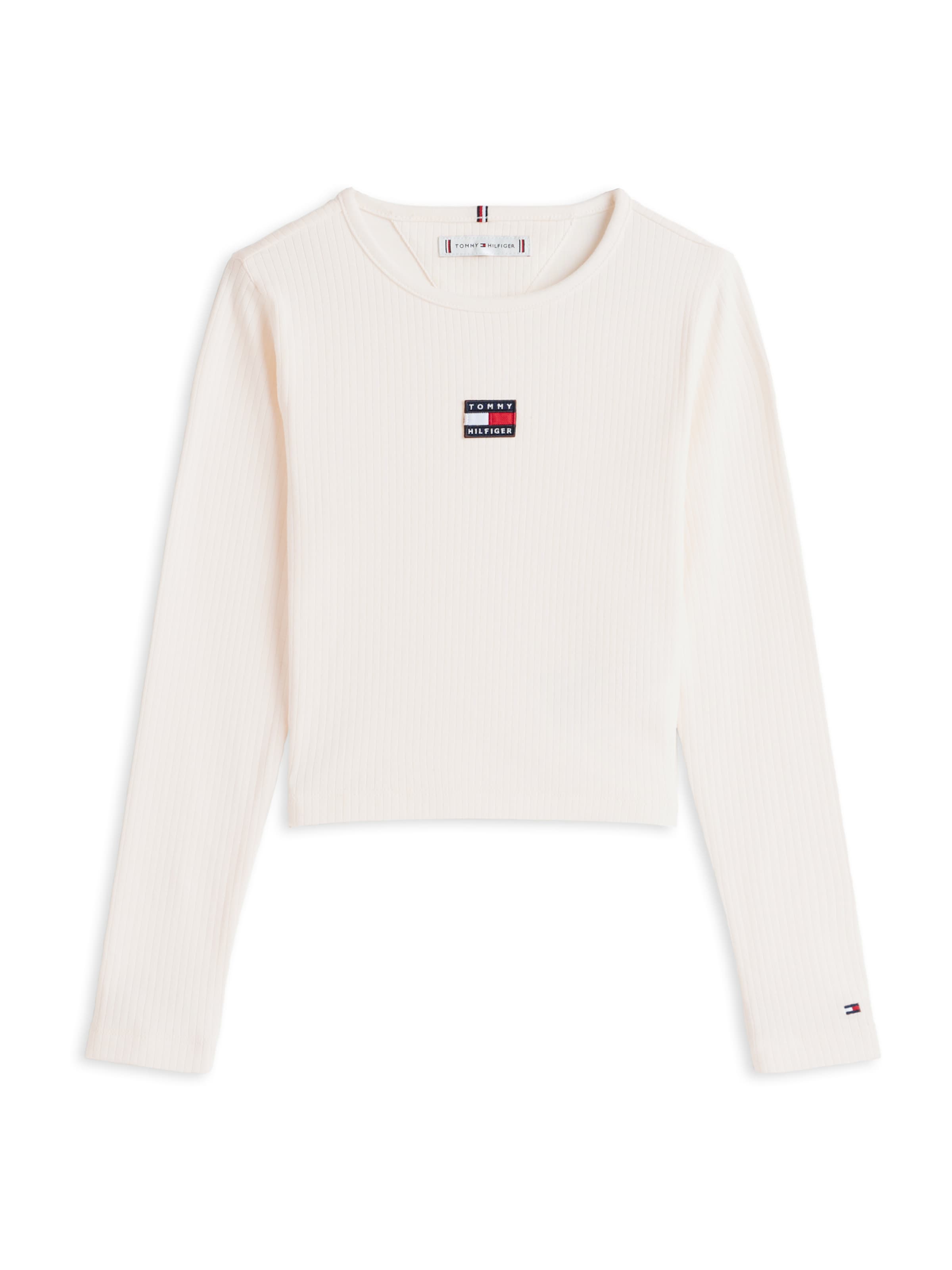 TOMMY HILFIGER Тениска 'HERITAGE' в бяло: отпред