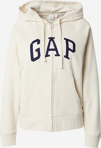 GAP Кофта на молнии в Бежевый: спереди