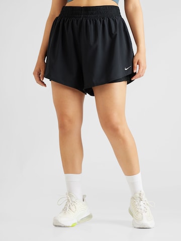 NIKE - Regular Calças de desporto em preto: frente