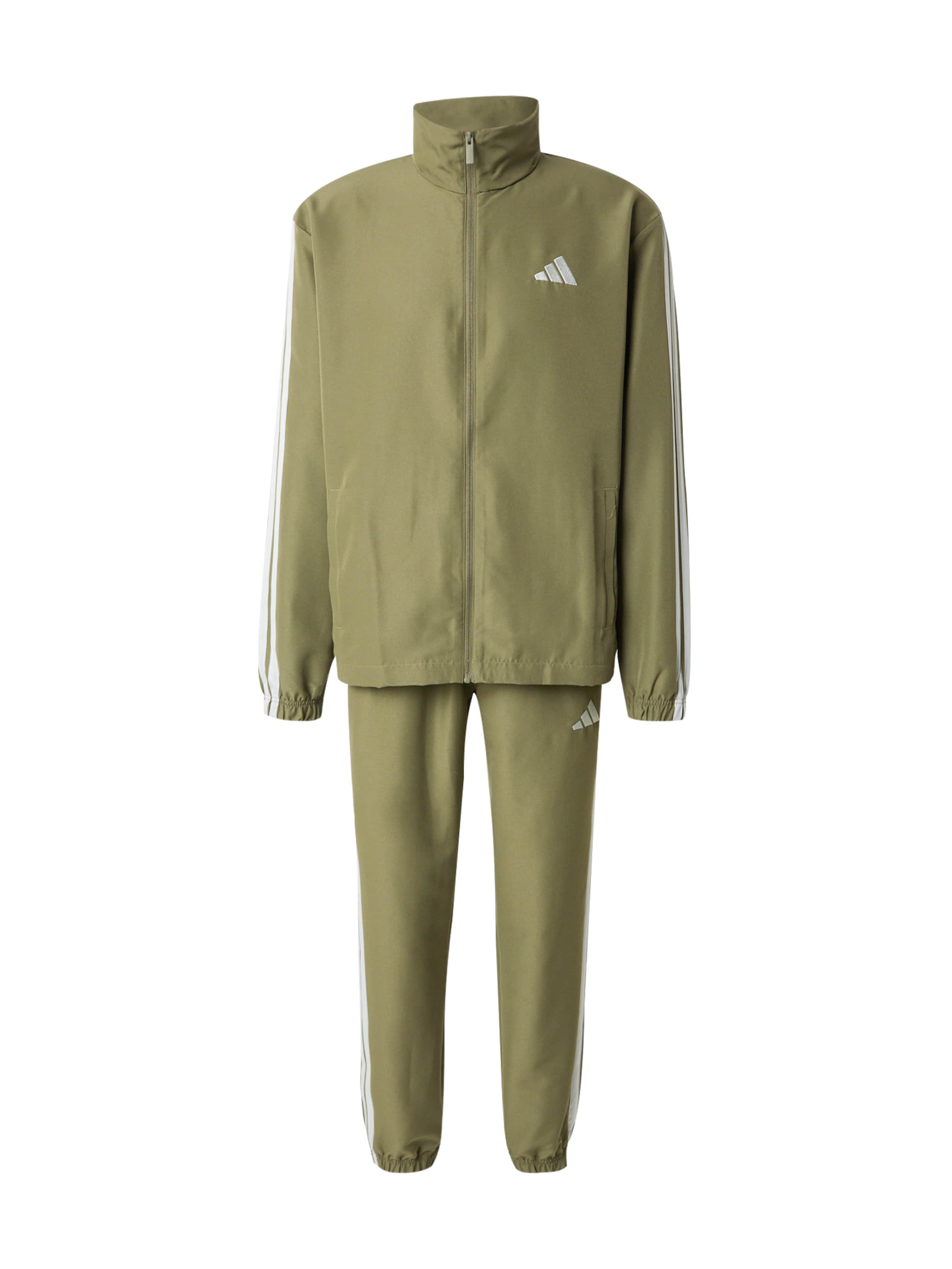 ADIDAS SPORTSWEAR Treniņtērps, krāsa - olīvzaļš / balts, Preces skats