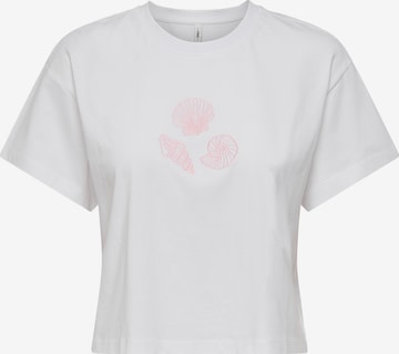 ONLY - Camiseta 'ONLANNBEL' en blanco: frente