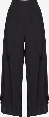 Influencer Loose fit Pleated Pants in Black: front