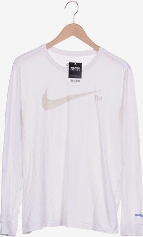 NIKE Langarmshirt L in Weiß: predná strana