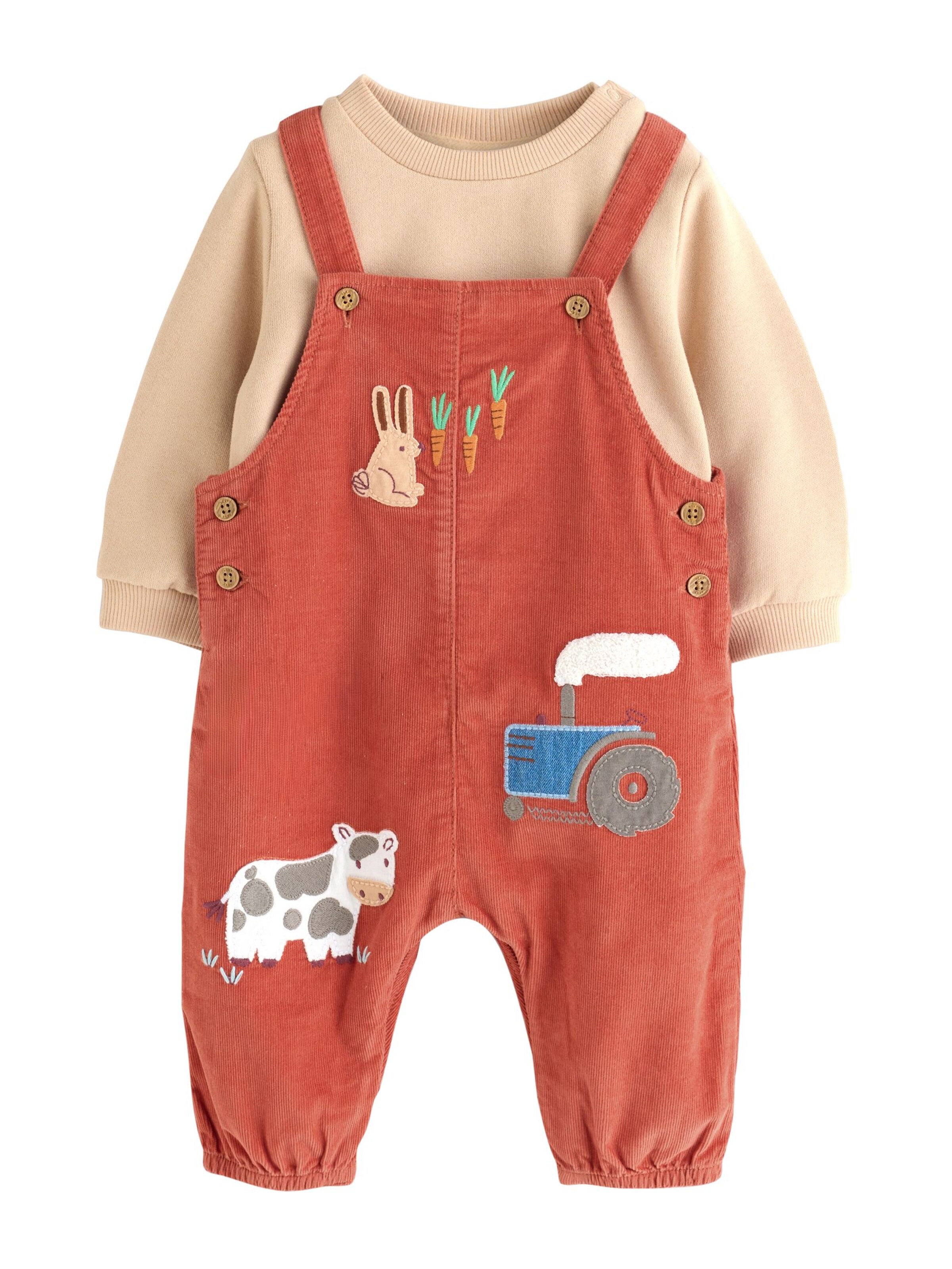 Next Dungarees in Orange: front