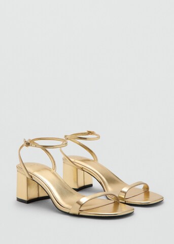 MANGO Strap Sandals 'Tica' in Gold