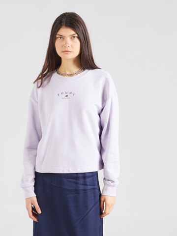 Tommy Jeans Sweatshirt 'Essential' in Lila: predná strana