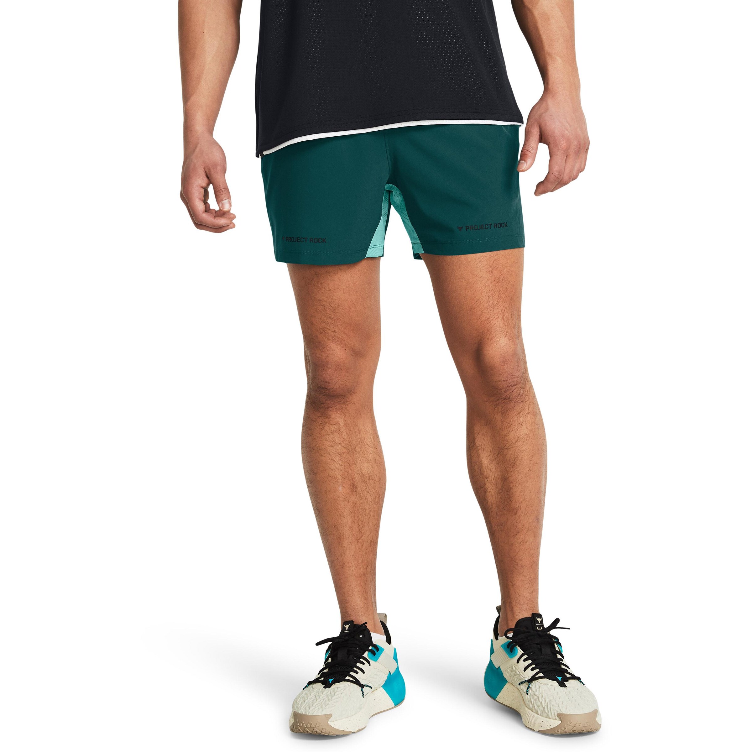 UNDER ARMOUR Regular Sportshorts 'Projekt Rock' in Grün: Vorderseite