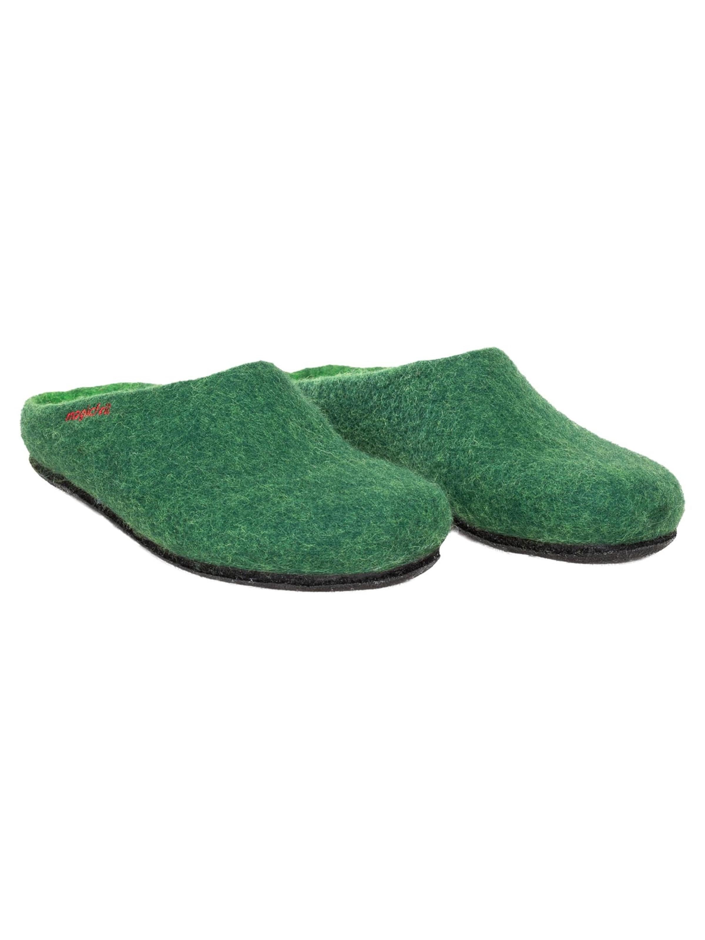 MagicFelt Slippers 'Filz' in Green