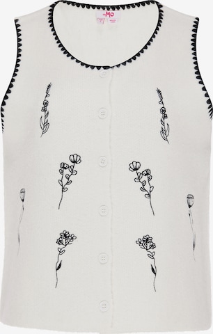 MYMO Gebreide bodywarmer in Wit: voorkant