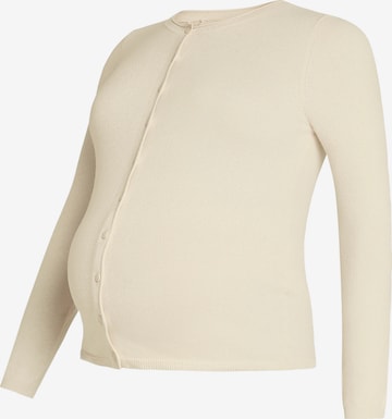 Only Maternity Neuletakki 'OLMLOYAL' värissä beige: etupuoli