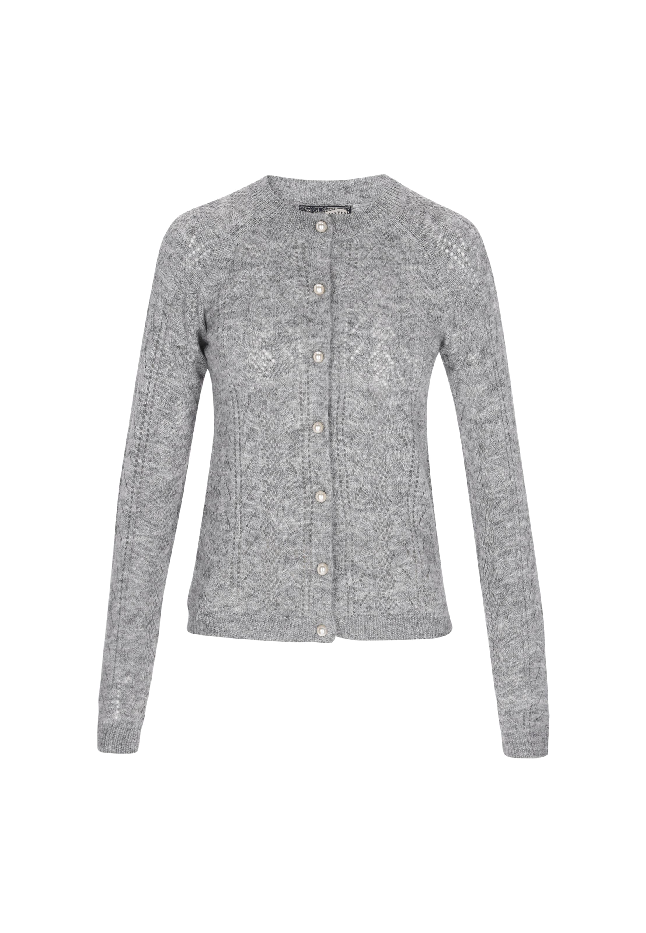 DreiMaster Vintage Gebreid vest 'Vintage' in Grijs: voorkant