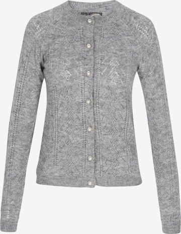 DreiMaster Vintage Gebreid vest 'Vintage' in Grijs: voorkant