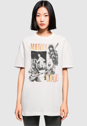 Merchcode T-Shirt 'Motley Crue - Vintage Punk Collage' in Weiß: Vorderseite