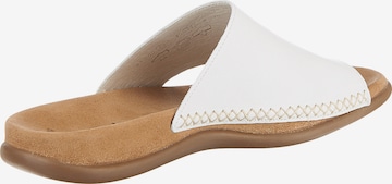 GABOR T-Bar Sandals in White