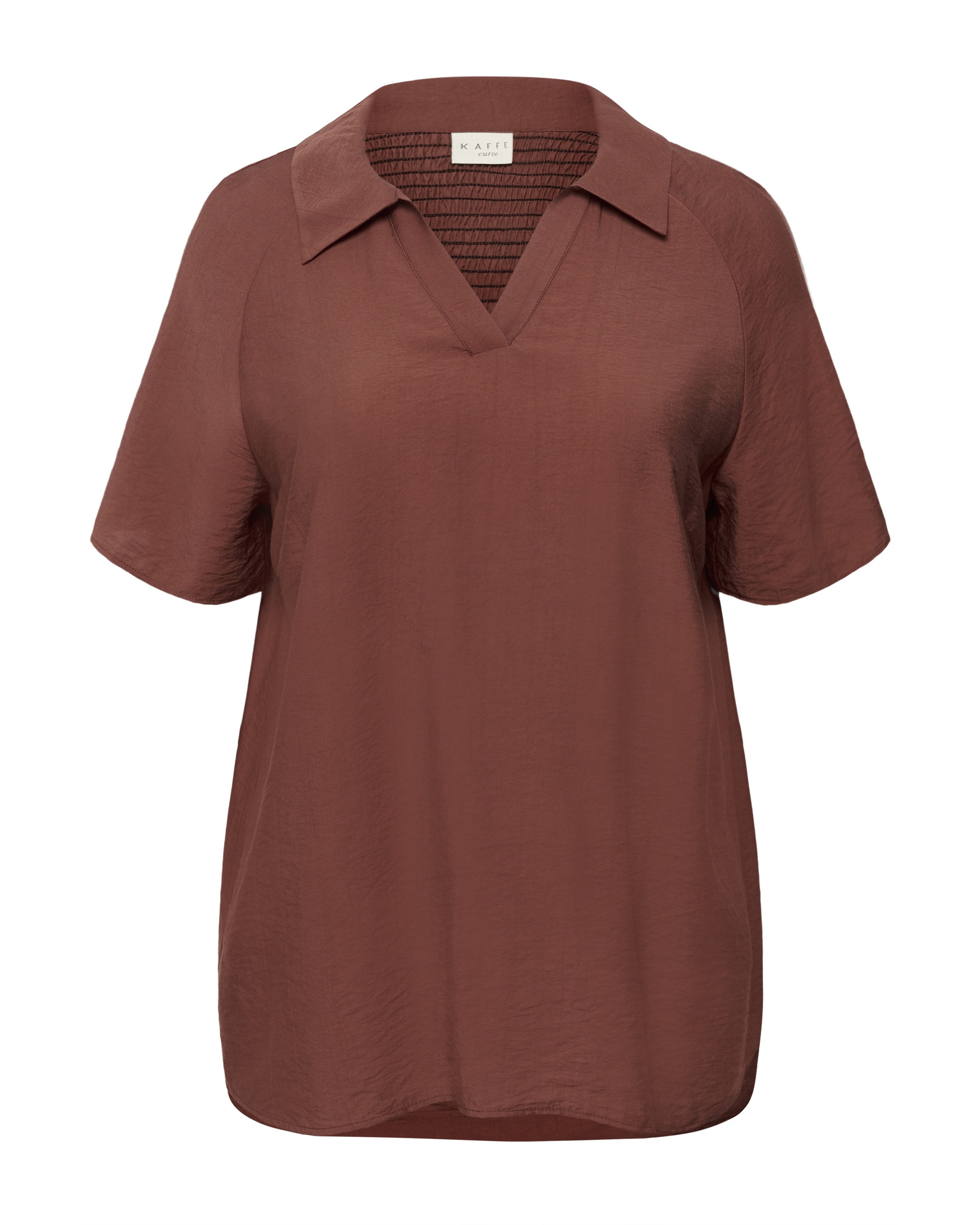 KAFFE CURVE Blouse in Red: front