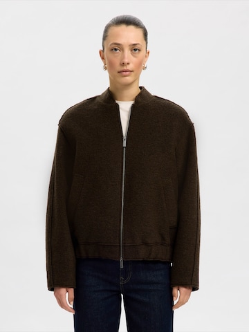 SELECTED Between-season jacket 'SLFREIGN' in Brown: front