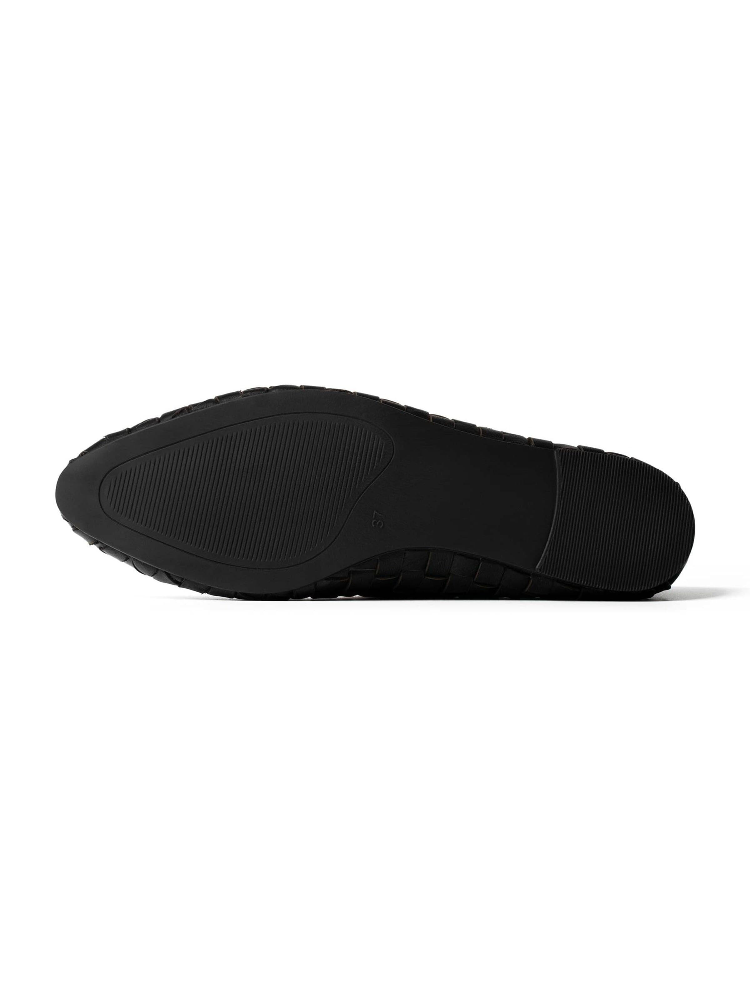 L37 HANDMADE SHOES - Sapato Slip-on 'HEARTBEATS ON THE SHORE' em preto