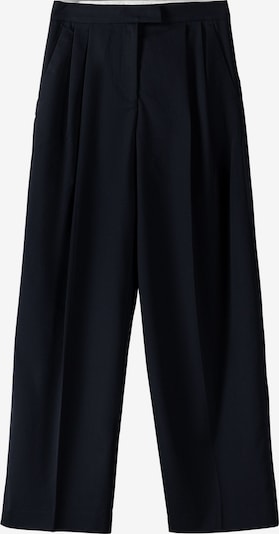 Bershka Pantalon à plis en bleu marine, Vue avec produit