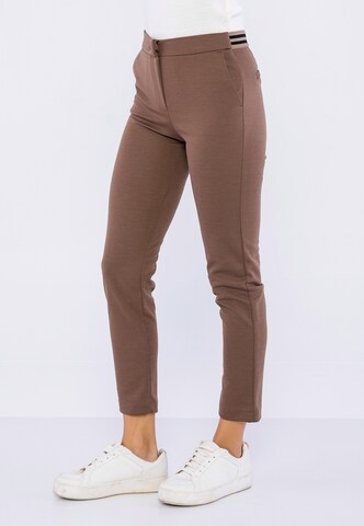 Coupe slim Pantalon 'Romea' Giorgio di Mare en marron