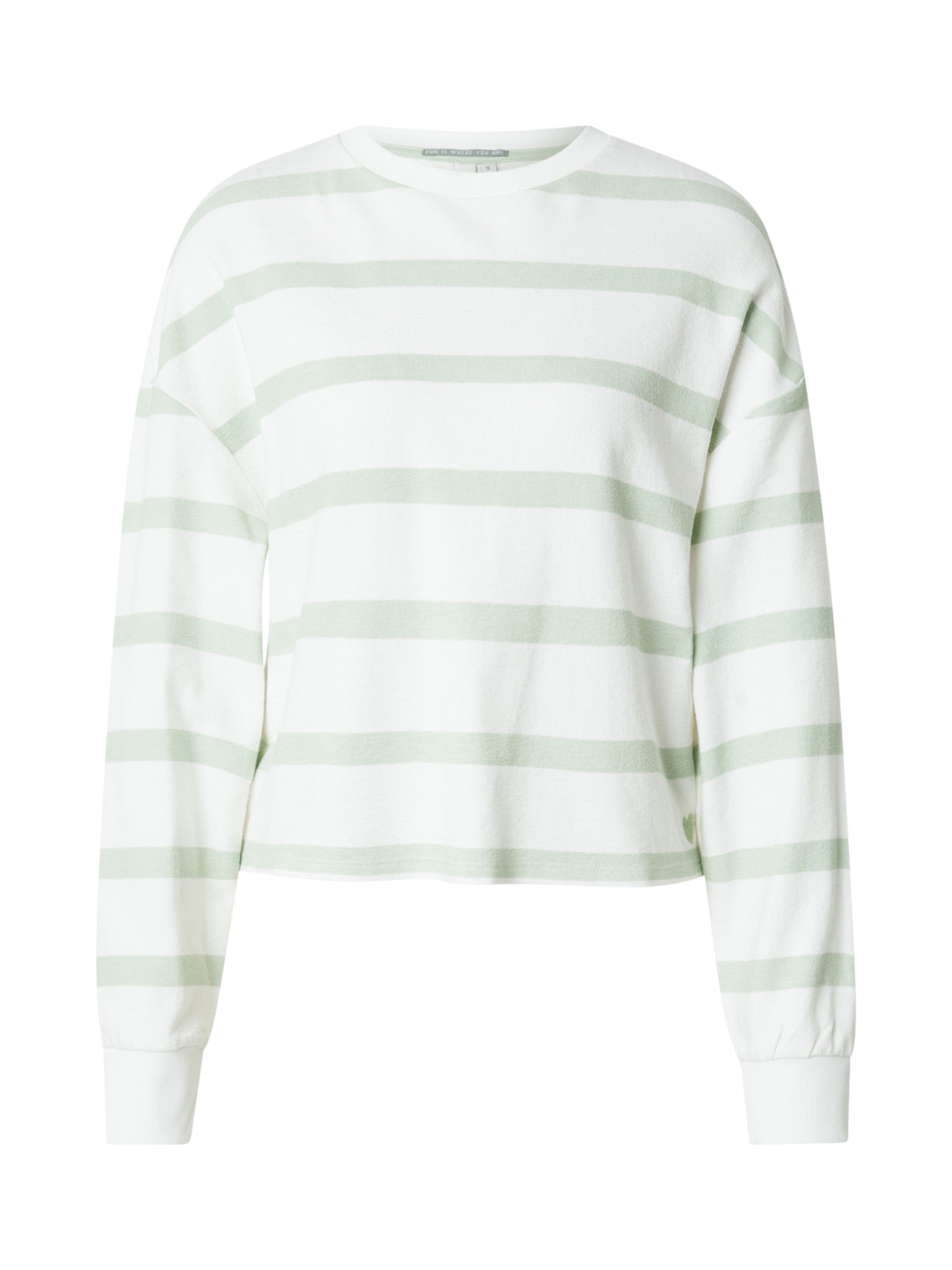 QS Sweatshirt in Groen: voorkant
