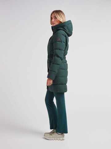 JACK1T Outdoorjas ' Diamond Gürtel Daunenmantel Matt ' in Groen