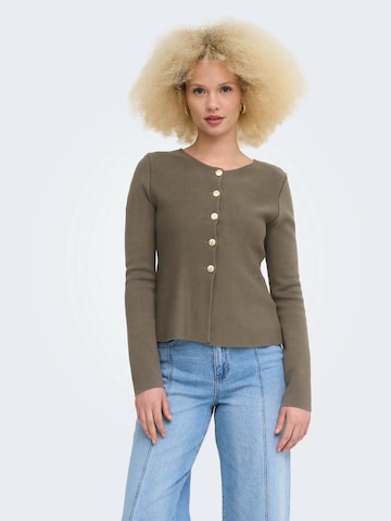 ONLY Strickjacke in Braun: Vorderseite