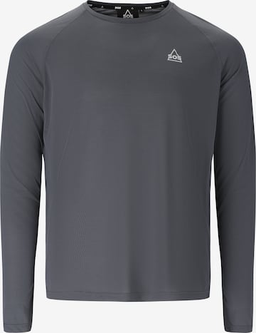 SOS Langarmshirt 'Pillar' in Grau: Vorderseite