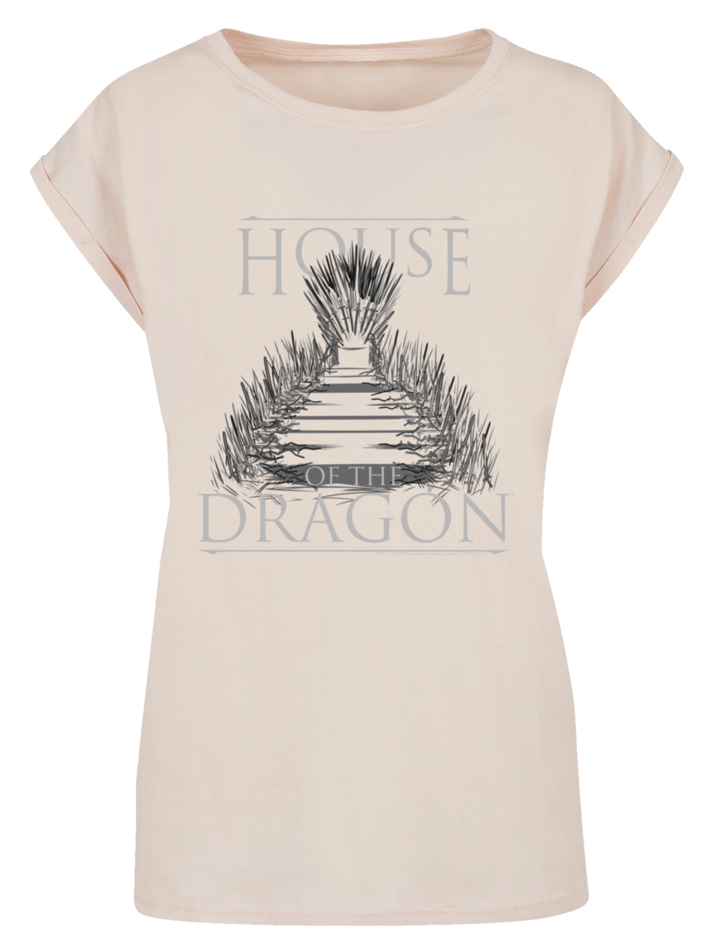 F4NT4STIC T-Shirt 'House Of The Dragon Throne' in Beige: Vorderseite